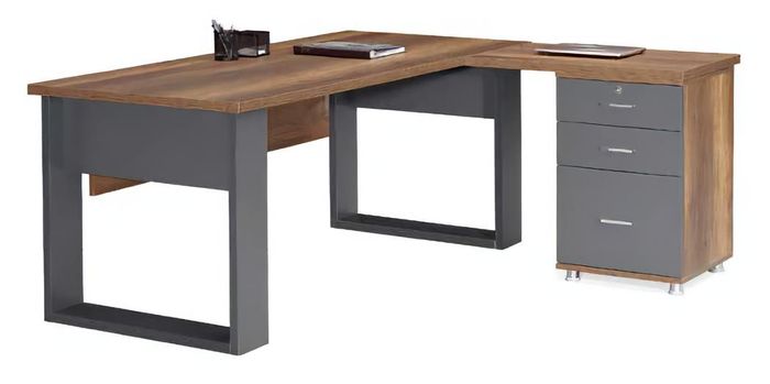 Schreibtisch Arbeitsfläche Kommode Büromöbel Arbeitszimmer Holzmöbel
