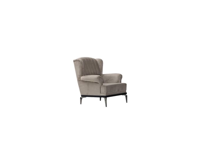 Exklusive Sessel Holz Design Wohnzimmer Möbel Beige farbe Luxus Stil