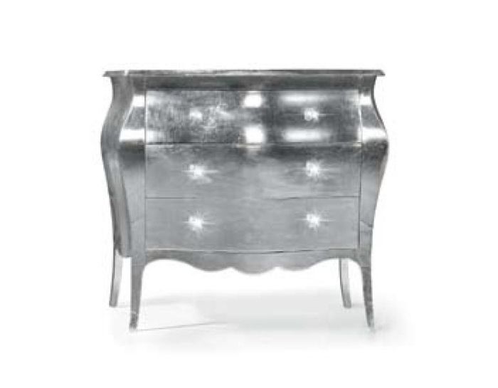 Kommode Schränke Kommoden Holz Luxus Möbel Schlafzimmer Klassischе Silber Design