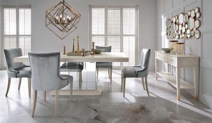 Tisch Säulen Esszimmer Tisch Essgarnitur Esstisch Stuhl Essgruppe Stühle 6tlg.