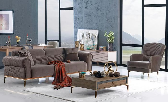 Sofagarnitur Wohnlandschaft Couch Sofa Sitzgruppe Sitzgarnitur Polstermöbel 3+1