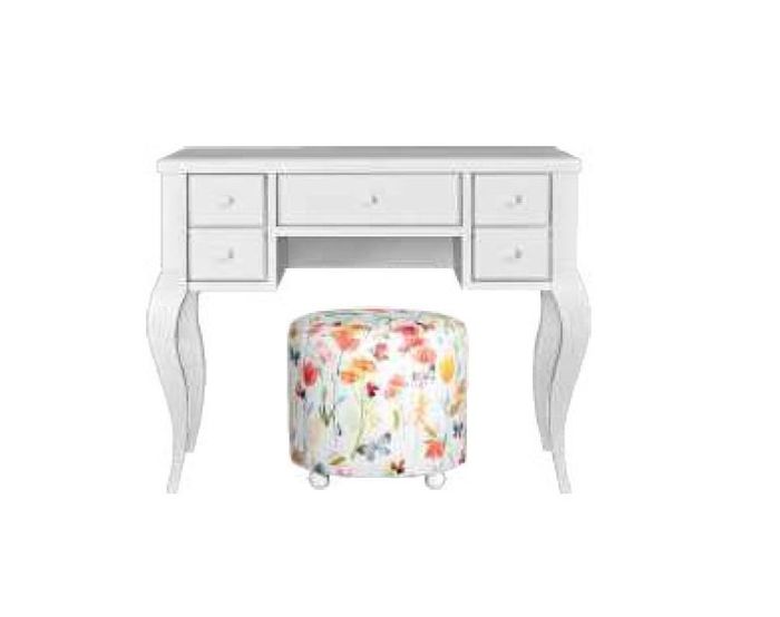 Garnitur Schminktisch Hocker Kinderzimmer Möbel Kinderzimmer Modern Luxus Holz
