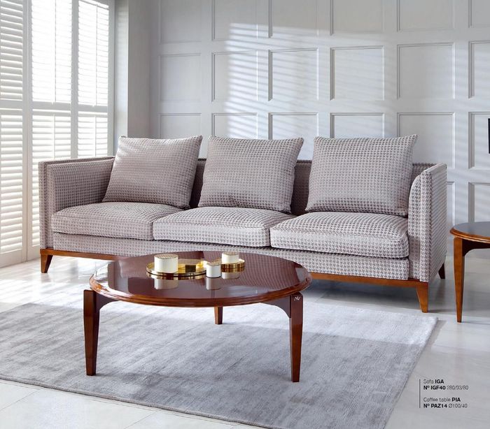 Garnitur Sofa 3 Sitzer Couchtisch Sofas Dreisitzer Stoff Tisch Luxus Modern 2tlg