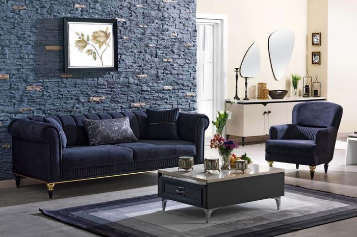 Couch Sofagarnitur Polstermöbel Sitzgruppe Wohnlandschaft Lounge Sofa 3+1