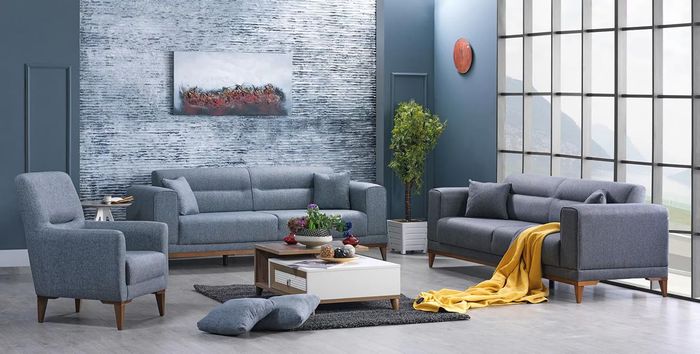 Sofagarnitur Sofa Couch Polster Sitzgarnitur Sitzpolser Sitzlandschaft 3+3+1