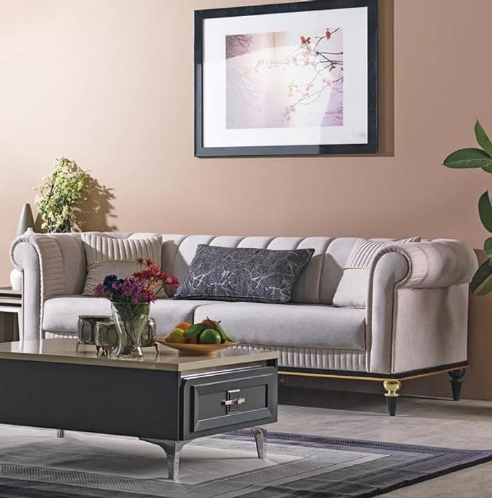 Dreisitzer Komfort Sofa Couch Polster Möbel Wohnzimmer Sofas Couchen