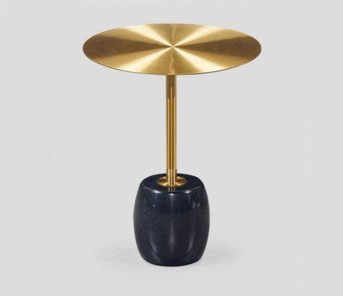 Gold-Schwarzer Couchtisch Designer Wohnzimmer Stilvolle Beistelltische