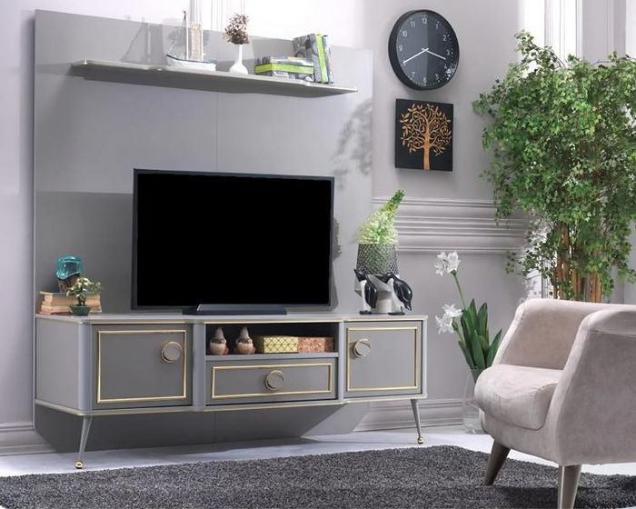 TV Wand Wohnwand Wohnzimmer tv Ständer Wohnwände Sideboard Regal