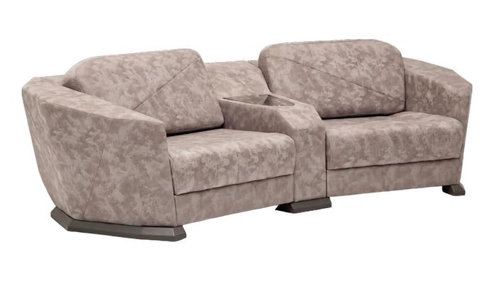 Elegant Dreisitzer Sofa Grau Couch Wohnzimmer Büromöbel Relax 3-Sitzer 260cm