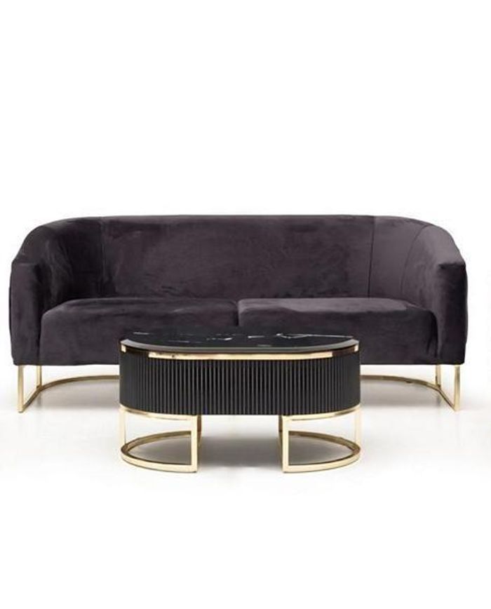 Bequem Sofa 3-Sitzer Relax Dreisitzer Sofa Couchtisch Couch Wohnzimmer 195cm