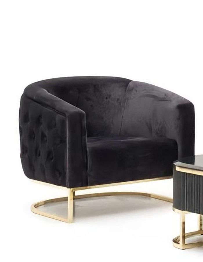 Bequem Relax Sessel Schwarz Zeitlos Polster Couch Wohnzimmer Arbeitszimmer