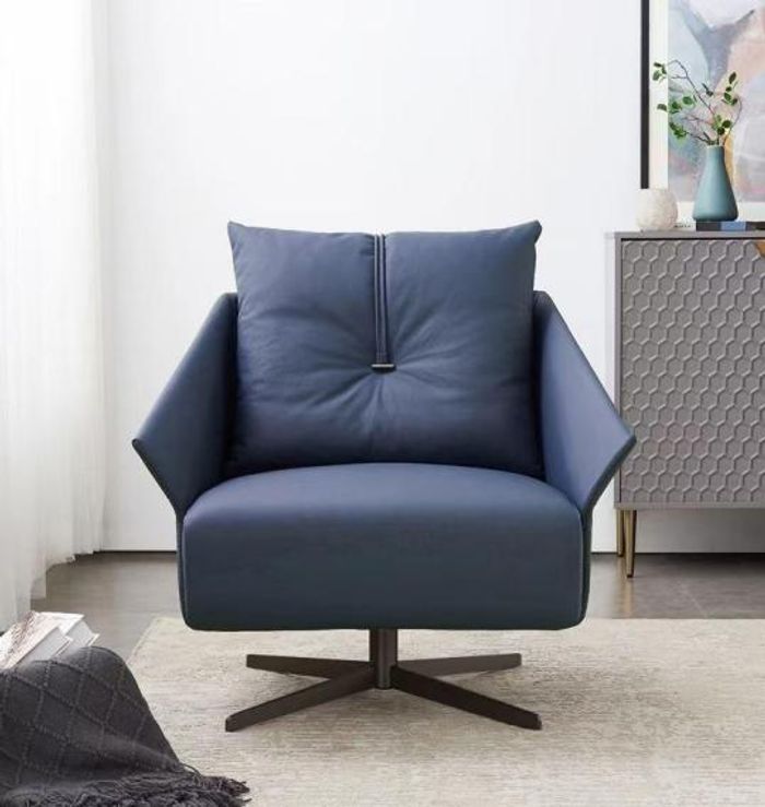Sessel Sitzer Wohnzimmer blau Modern Design Luxus Sitzmöbel Relax Club neu