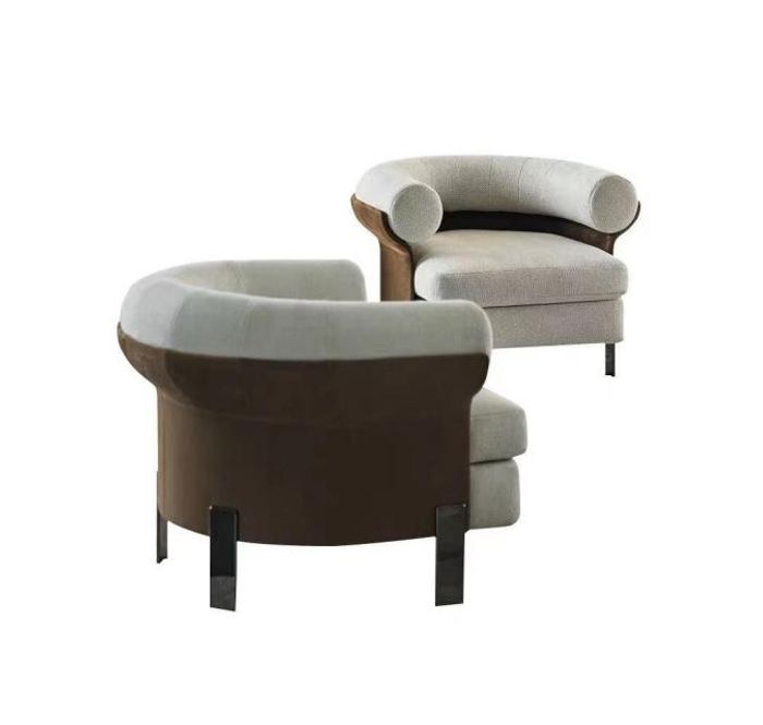 luxuriöse Sessel Modern Sessel Fernseh Couch 1 Sitzer Sofa Textil Stoff