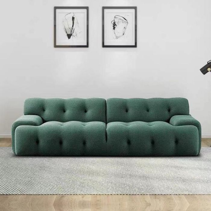 Exklusives luxuriöse 3-Sitzer-Sofa Stoffsitz moderne Textilmöbel Grün Farbe