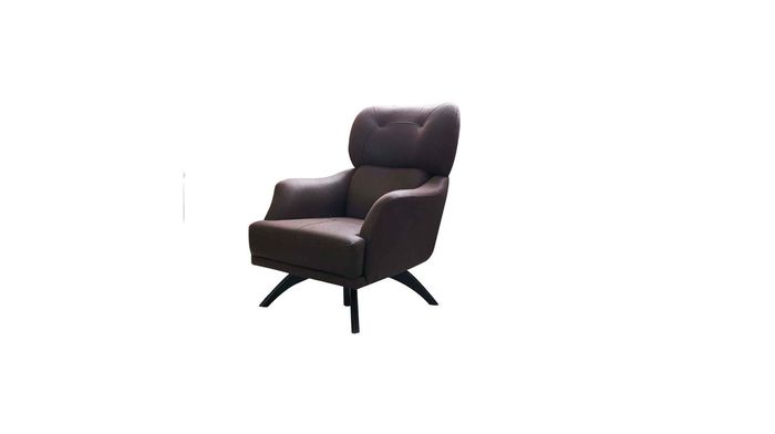 Ohrensessel Einsitzer Sessel Cocktailsessel Stoff Braun Moderne Sitzer