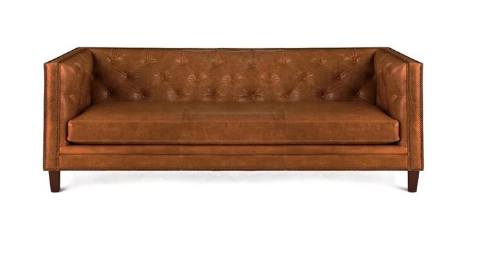 Chesterfield Wohnzimmer Sofa Design Couchen Braun Italienische Stil Möbel Stoff