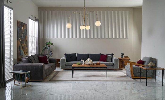 Moderne Sofagarnitur Sofagarnitur Einsitzer Grau Stoffsofa Polstersofa