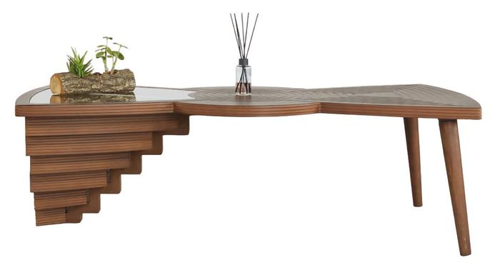 Kaffeetisch Couchtisch Sofatisch Original Wohnzimmer Tisch Holz Modern