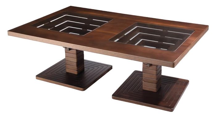 Wohnzimmer Couchtisch Rechteckig Holzmöbel Beistelltisch Sofatisch Braun