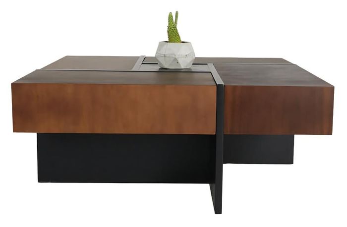 Couchtisch Wohnzimmertisch Kaffeetisch Stauraum Schublade Holz Braun