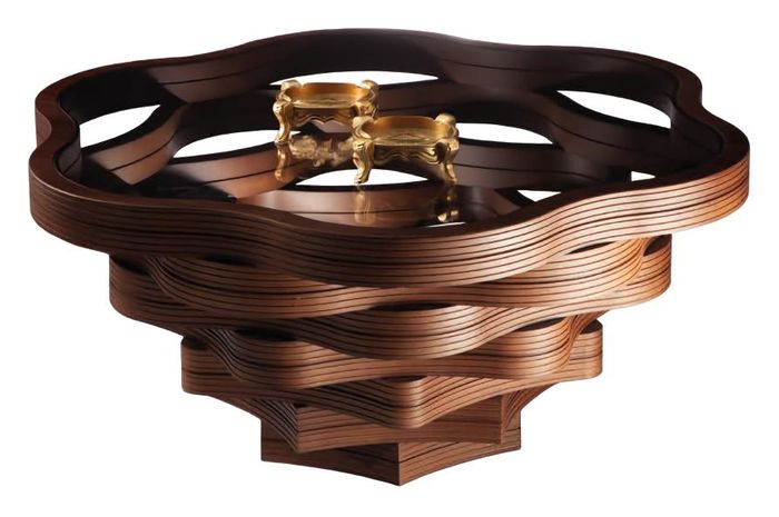 Wohnzimmer Holztisch Couchtisch Kaffeetisch Braun Modern Freistehend