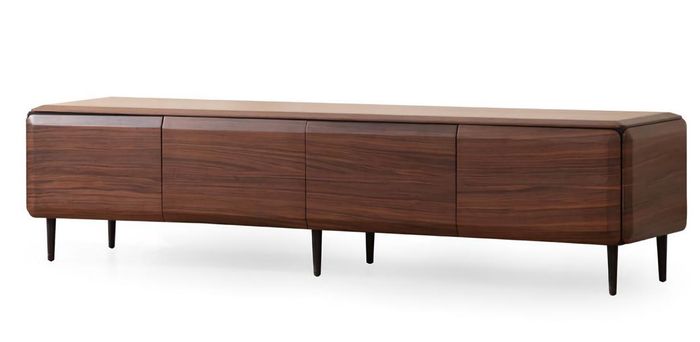 TV-Ständer Lowboard braunes Holz modern stilvolles Sideboard fürs Wohnzimmer
