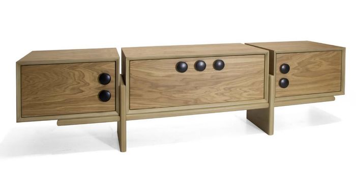 TV Ständer RTV Lowboard Braun Tisch Holz Modern Wohnzimmer Sideboard Neu