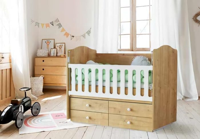 Babybett Einzigartig Moderne Schubladen Zusätzlicher Stauraum Sicheres Design