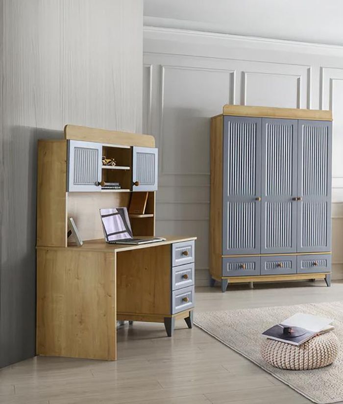 Kleiderschrank Schreibtisch Modernes Design Kinderzimmer Arbeitszimmer Möbel