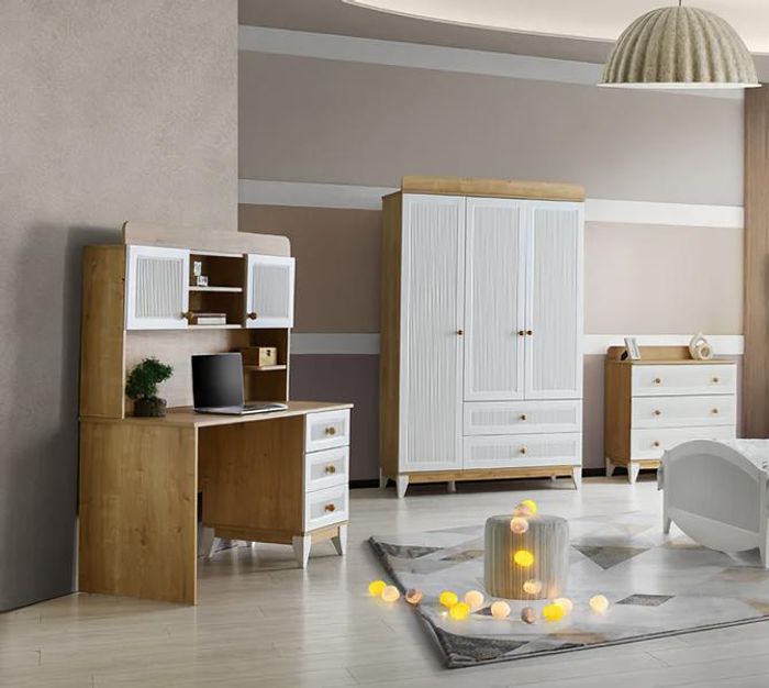Jugendzimmer Schlafzimmer Modernes Kinder Zimmer Schrank Tisch Kommode 3tlg