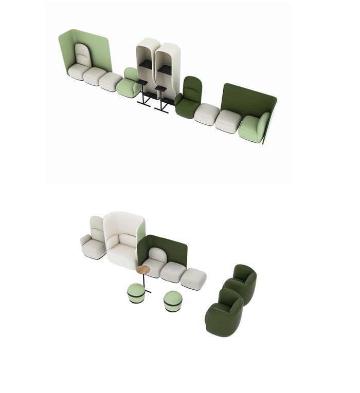 Sessel Wartezimmer Set Sitz Polster Garnitur Kanzlei Praxis Hotel Büro Office