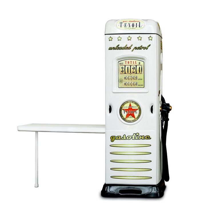 Tankstelle Schrank Kleiderschrank mit Schreibtisch Auto Tankstellen Design weiß