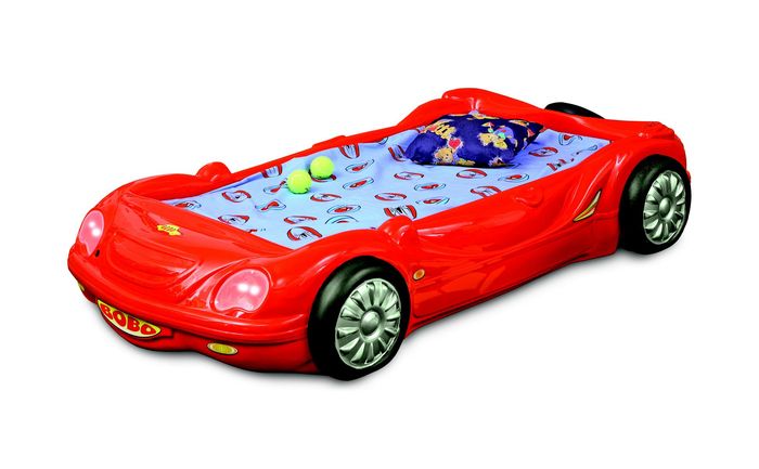 Kinderzimmer Bett Kinderbett Design Rennwagen Autobett mit Matratze Lattenrost