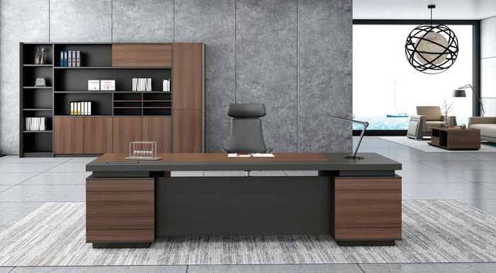 Eckschreibtisch Kabelkanal Home Office Tisch groß Chef Tische Schreibtisch Möbel
