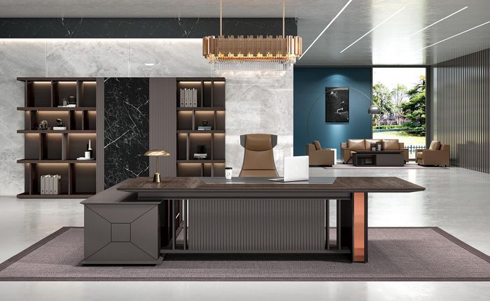 Eckschreibtisch Büro Einrichtung Chef Zimmer Möbel Design Schreibtische Möbel