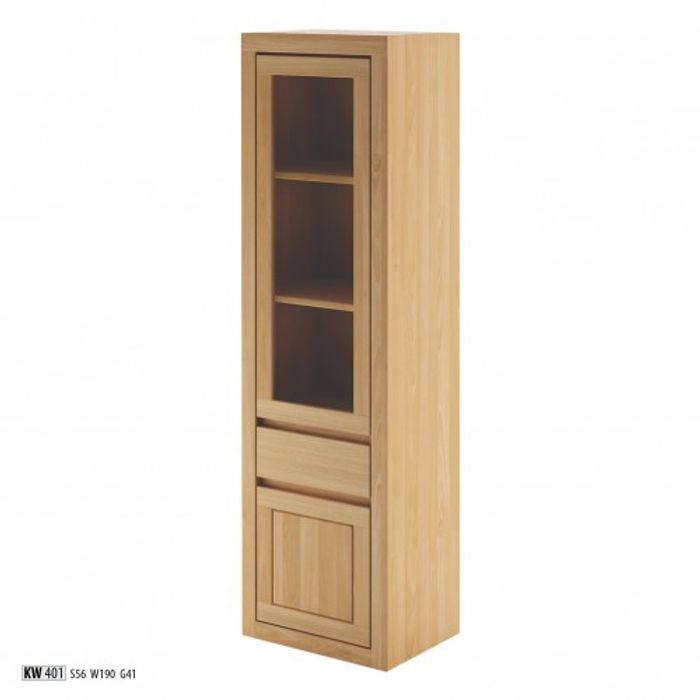 Holzschrank Glasvitrine Handgefertigter Massivholz-Wohnzimmerschrank