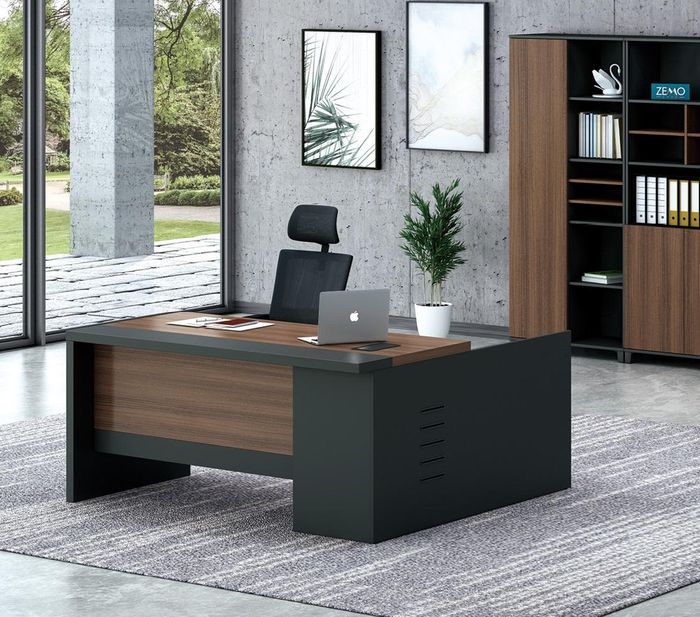 Eckschreibtisch Home Office Tisch groß Chef Tische Schreibtisch Möbel Kabelkanal