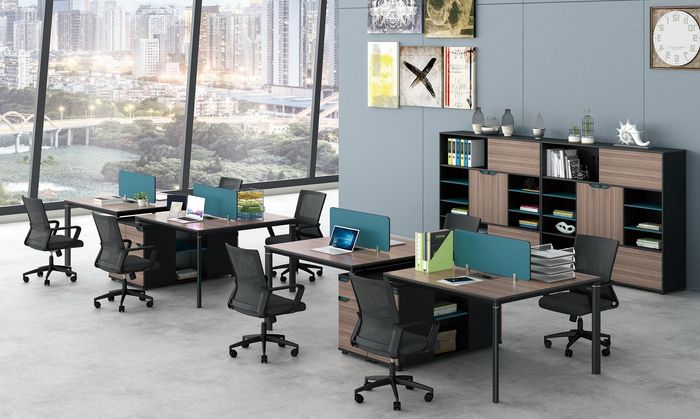 Büro Möbel Einrichtung Ausstattung Tisch 2 Arbeitsplätze Schreibtisch Callcenter
