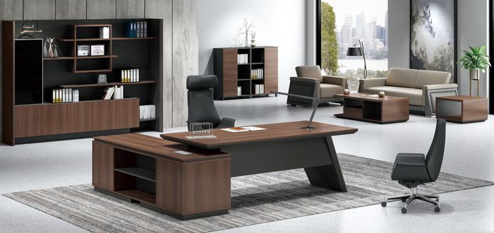 Büro Einrichtung Tisch mit Schubladen Arbeitszimmer Home Office Schreibtisch neu