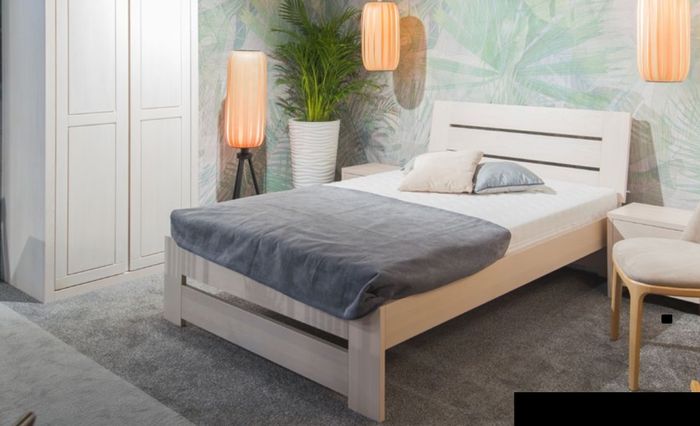 Bett Holz Massive Betten 100x200cm Einzelbett Massivmöbel Möbel Schlafzimmer