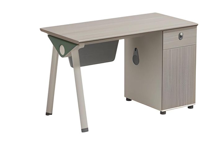 Schreibtisch Beige Holzoptik mit Stauraum Modernem Design für Büros und Zuhause