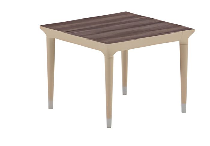 Beistelltisch Modern Beige Braun Holzoptik Elegante Beine Wohnzimmertisch