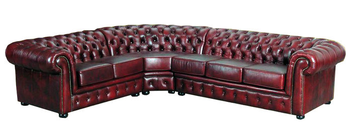 Chesterfield Ecksofa Croton Ledersofa Sofa Couch Polster Garnitur Wohnlandschaft