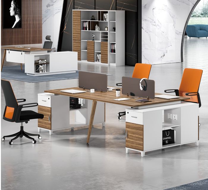 Büro Tisch Möbel Einrichtung Ausstattung Callcenter 4 Arbeitsplätze Schreibtisch