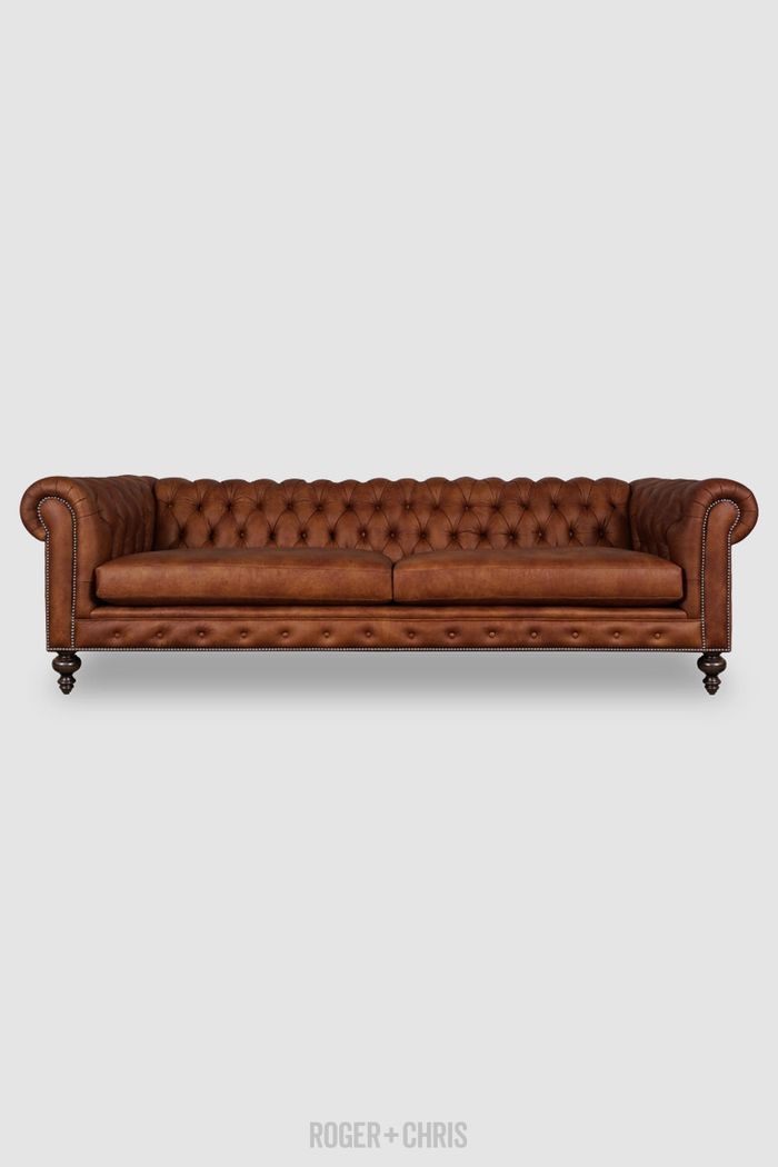 Chesterfield 4 Sitzer Polster Couch Antik Stil Textil Stoff Sofa Couchen Leder