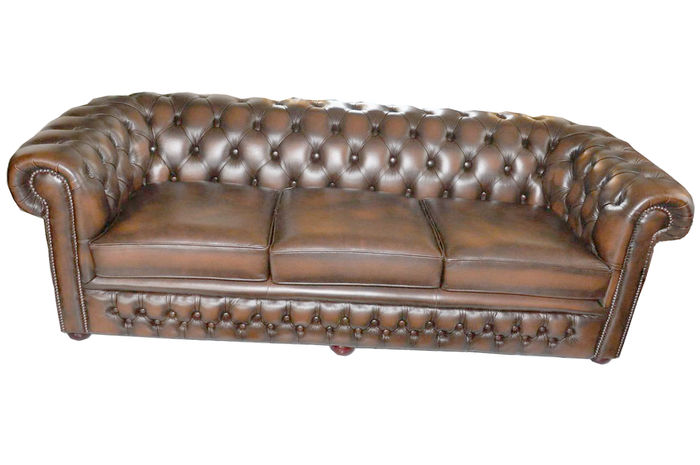 Chesterfield Ledersofa Sofagarnitur Sitz Polster Couch Garnitur 3+2+1 BIRMINGHAM