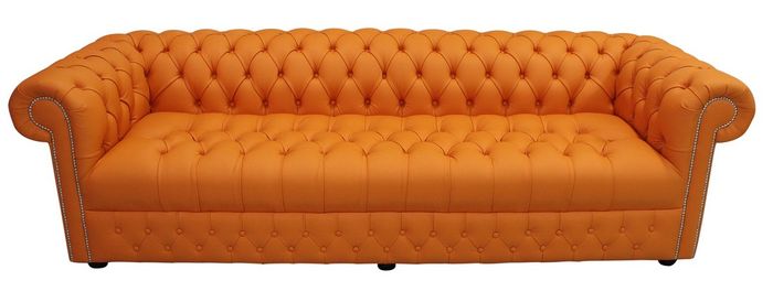 XXL Big Sofa Couch Chesterfield 480cm Polster Sofas 4 Sitzer Leder Textil # 212