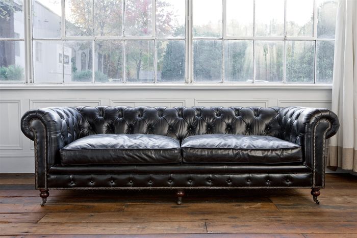 Chesterfield Couch Polster Sofas Klassische Leder Textil Sofa 4 Sitzer Neu - 292