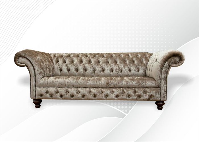 Chesterfield 3Sitzer Sofa Braune Modern Kreative Möbel Textil Wohnzimmer Couchen