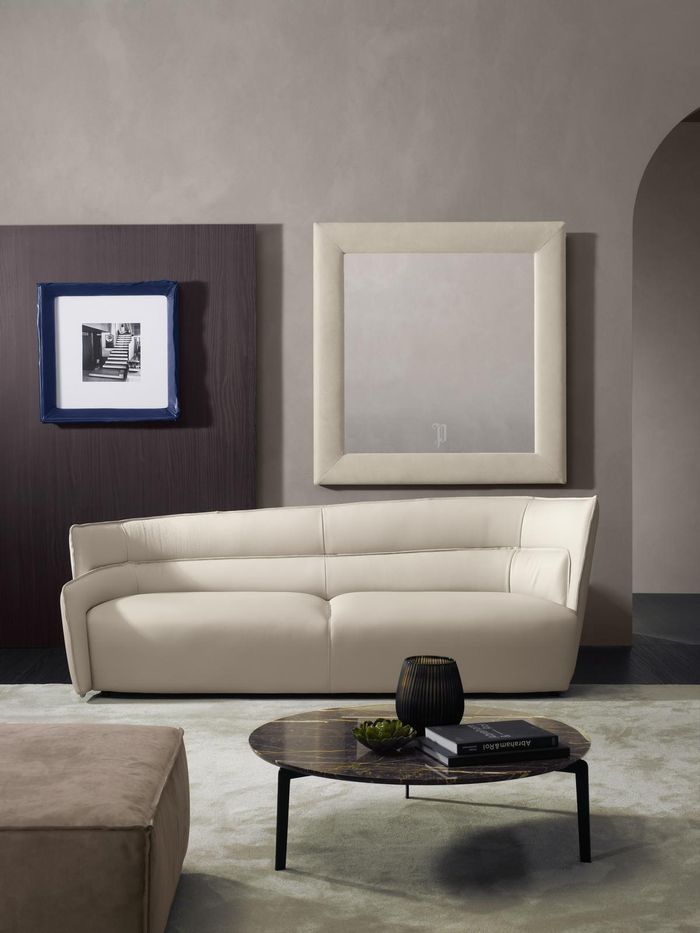 Sofa 3 Sitz Couch Leder Weiß Wohnzimmer möbel Sofas Couch Italienischer Prianera